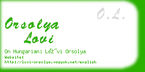 orsolya lovi business card